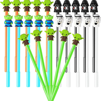 25-Piece Star-Themed Black Gel Pen Party Favor Set