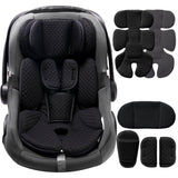 Adjustable Infant Car Seat Insert with Reversible Head and Body Support - Black