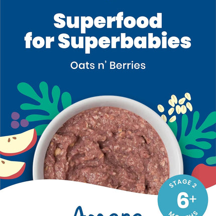 Organic Stage 2 Oats & Berries Baby Cereal Pouches