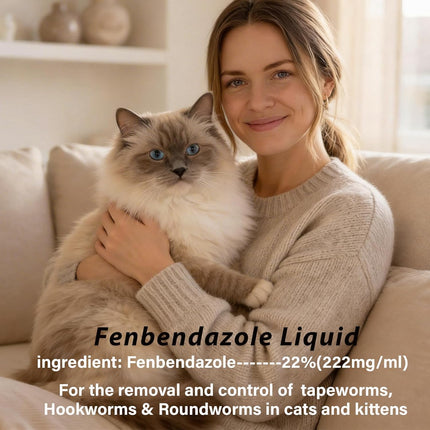 PawHaven RefugioPata Dewormer for Cats - Fenbendazole for Tapeworms, Roundworms & Hookworms Broad — Pet Supplies