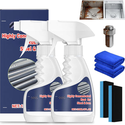 2-Piece Heavy Duty Metal Rust Remover, 100ml