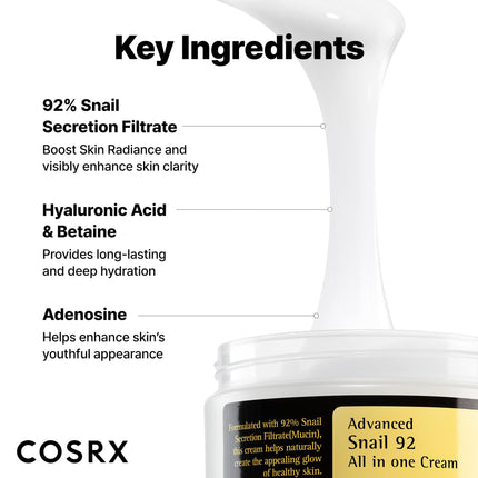 COSRX Snail 92 Cream skin application result