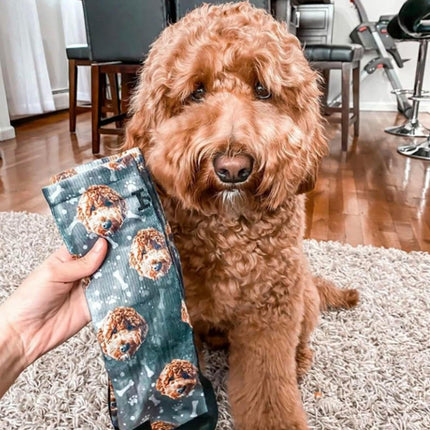 PawHaven RefugioPata Face Socks – Personalized Dog, Cat & Human Photo Socks — Pet Supplies