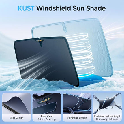 Foldable Windshield Sun Shade for 2017-2026 Model Y and Model 3