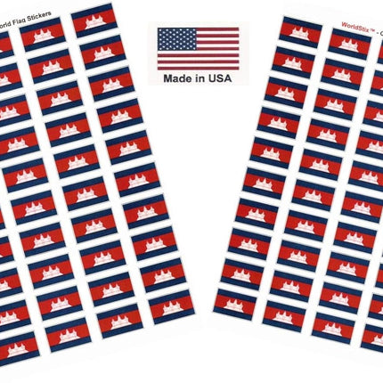 100 Mexico Flag Stickers, 1.5x1 Inch, Made in USA, Self Adhesive Sheets