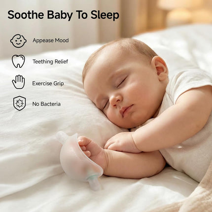 No-Drop Silicone Baby Teether Toy, BPA-Free Teething Relief for Babies 3-18 Months