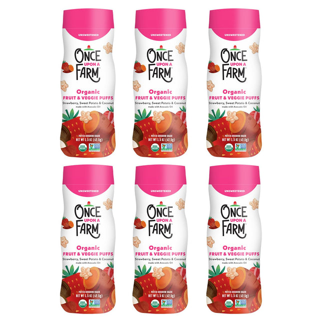 Strawberry, Coconut & Sweet Potato Puffed Sorghum Snack, 1.5 oz, Pack of 6