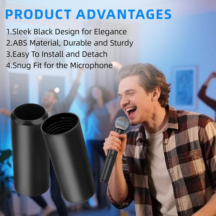 2-Pack Battery Cover Replacement for Select Wireless Microphone Transmitters
