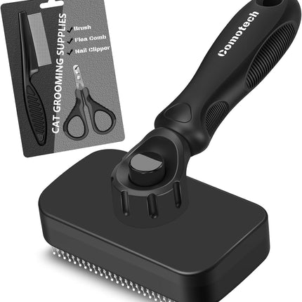 3-Piece Cat Grooming Supplies Set in Black Grey