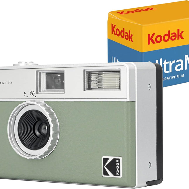 Half Frame Film Camera in Sage with 24-Exposure Film Bundle
