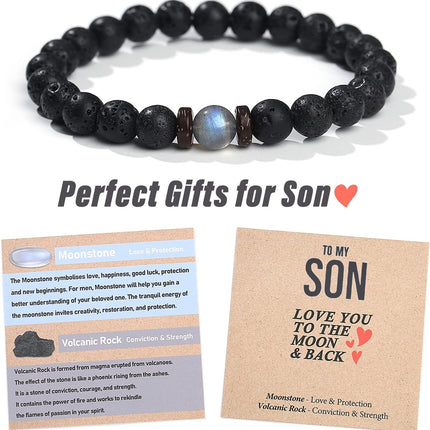 Beaded Bracelet Gift for Men, Teens and Boys