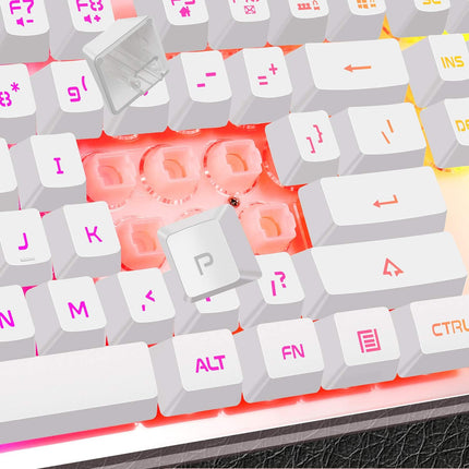 White RGB LED Backlit Gaming Keyboard and Mouse Combo for PC/Laptop