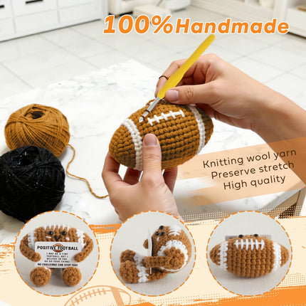HomeChef ChefDelHogar Positive Football Crochet - Handmade Football Gifts for Men Women Son Daughter — Kitchen & Home