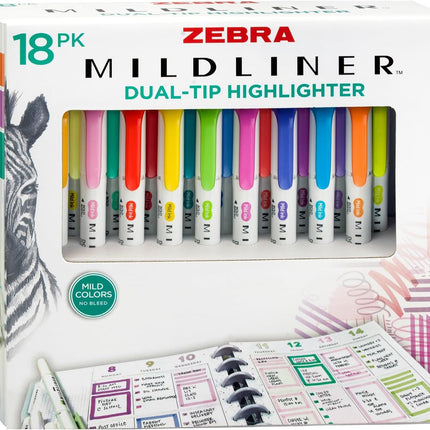 SourceToHome FuenteACasa Zebra Pen Mildliner Double-Ended Highlighter Set, Broad and Fine Point — Home & Lifestyle