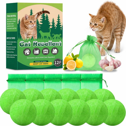PawHaven RefugioPata Cat Repellent Outdoor & Indoor Cat Deterrent Balls, Natural Essential Oil — Pet Supplies