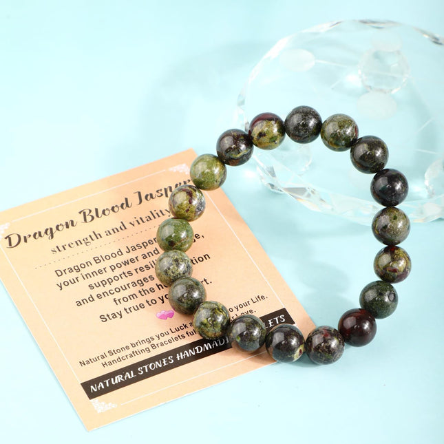 4mm Dragon Blood Jasper Stretch Bracelet