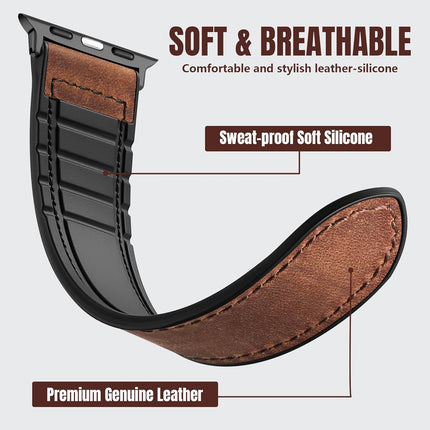 Magnetic Genuine Leather Smartwatch Band