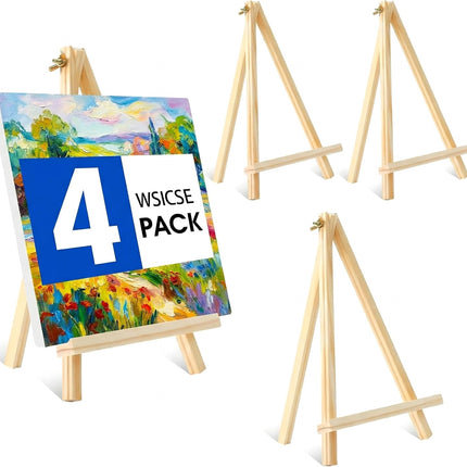 4 Pack 11.8 in Wooden Tabletop Easels for Painting