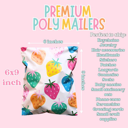 14.5x19 Colorful and Stylish 50 Pack Poly Mailer Bags with Unique Designs