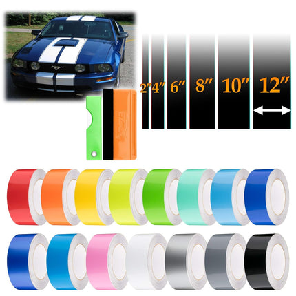 PlaySphere EsferaJuego Free Tool Kit 10" Wide 20FT Long Gloss Glossy White Racing Stripes Vinyl — Toys & Games