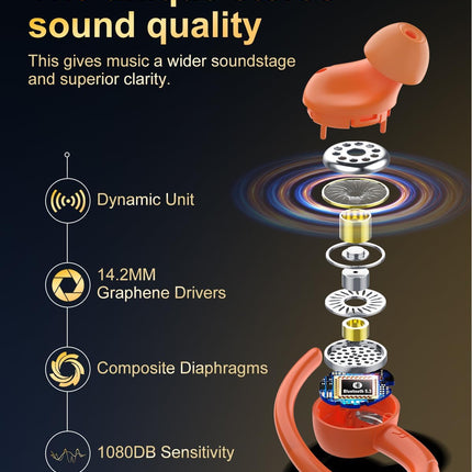 NexWave OndaNex Wireless Earbuds, Bluetooth 5.4 Headphones Sport, Over Ear Buds With ENC — Smart Tech