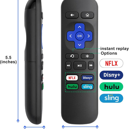 NexWave OndaNex Universal Replacement Remote Control for Roku Express — Smart Tech