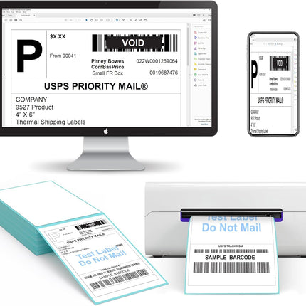 9527 Product Fanfold 4 x 6 Direct Thermal Labels White Perforated Shipping Labels