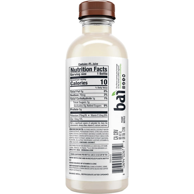 Molokai Coconut Antioxidant Infused Water Beverage, 18 fl oz, 12 Pack