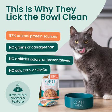 Wet Cat Food Variety Pack - Surf & Turf Grain-Free Adult Cat Pouches, 3 oz, Pack of 12