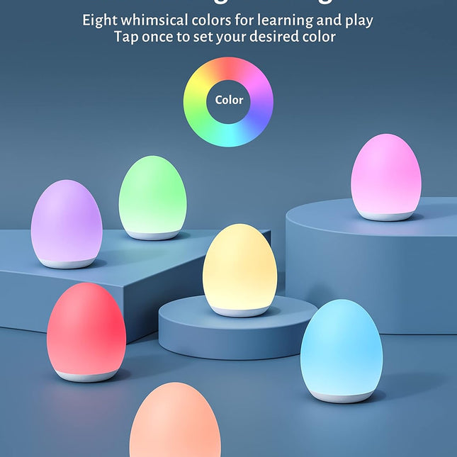 Rechargeable Egg Night Light for Kids and Nursery