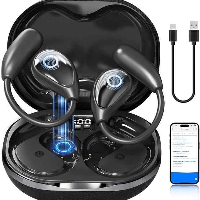 AI Real-Time Translation Earbuds with Bluetooth 5.4