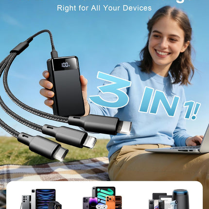 Portable Charger Power Bank, 60,000mAh 22.5W Fast Charging, Black