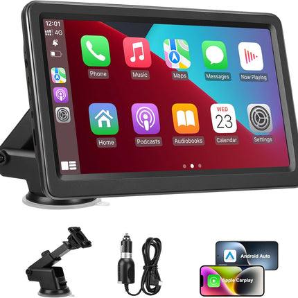 7-Inch Portable Car Screen with Wireless Phone Features