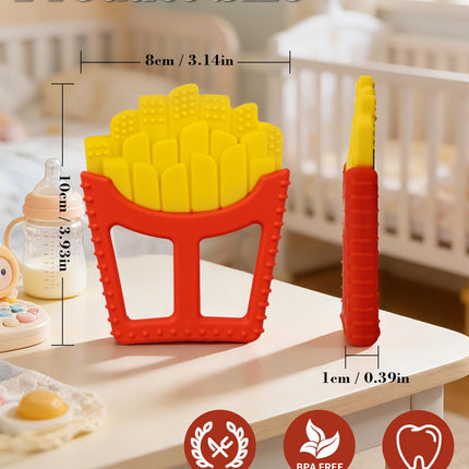 French Fries Silicone Teething Toy for Infants 0-18 Months