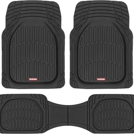Black Deep Dish All-Weather Trim-to-Fit Floor Mats