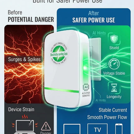 Electricity Saving Box Smart Save Plug Power Saver, 2PCS