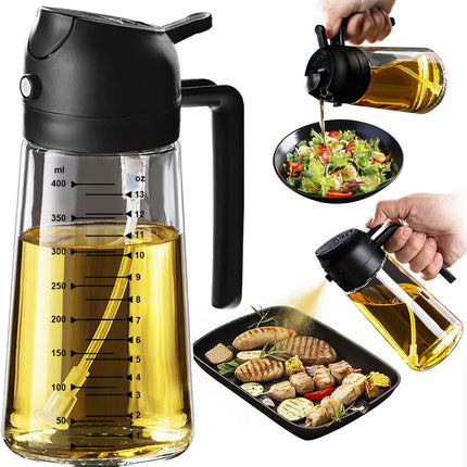 TrendPlain Glass Olive Oil Sprayer black bottle