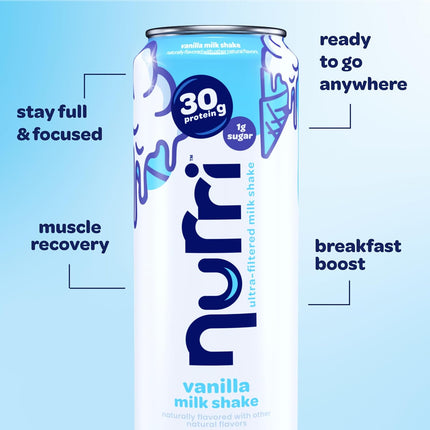 30g Protein Ultra-Filtered Vanilla Milk Shake, Lactose Free - 11 fl oz, 10 Cans