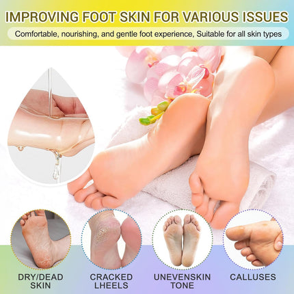 8 Pack Moisturizing Foot Masks for Dry Cracked Feet