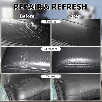 Black Leather Recoloring Balm for Furniture and Car Interiors