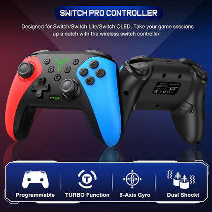 Wireless Switch Controller with Programmable Back Buttons