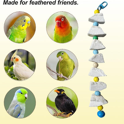 TerraBound TierraRumbo Cuttlebone for Birds, Parakeet with 3 Strings 7 Lava Stones — Outdoor & Adventure
