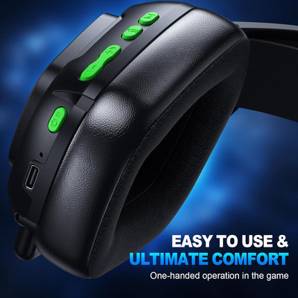 2.4GHz Wireless Gaming Headset, Lunar Black