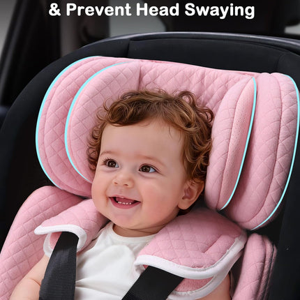 Pink Reversible Infant Car Seat Insert with Adjustable Head Support