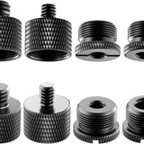 8 Pack Mic Stand Adapter 5/8 Female to 3/8 Male and 3/8 Female to 5/8 Male, 5/8 Female to 1/4 Male and 1/4 Female to 5/8 Male Screw Thread Adapter
