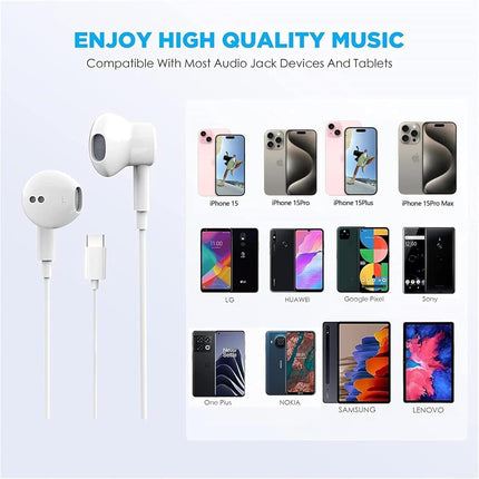 NexWave OndaNex USB C Headphones for iPhone 17/16/15 Pro Max Plus Type C Earphones with — Smart Tech