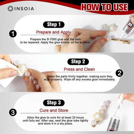10 PCS 15ml Clear Rhinestone Glue with Precision Tip