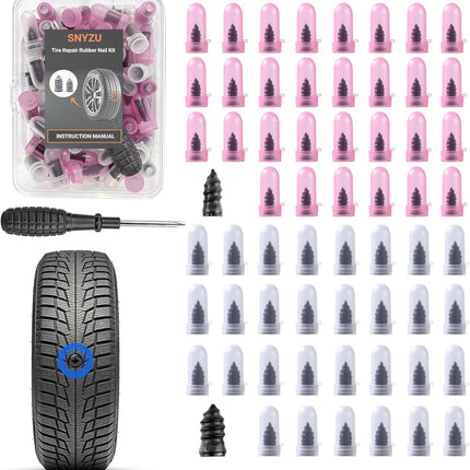 61-Piece Screw-In Tire Plug Repair Kit