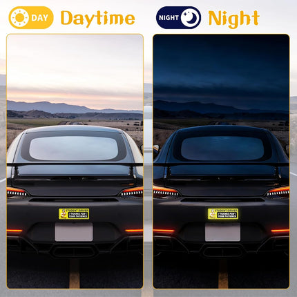 4-Piece Student Driver Yellow Goose Car Magnet Set