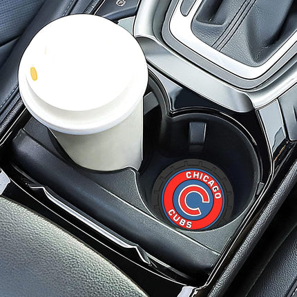 2-Pack Recessed Silicone Car Cup Holder Coasters, 2.75 in